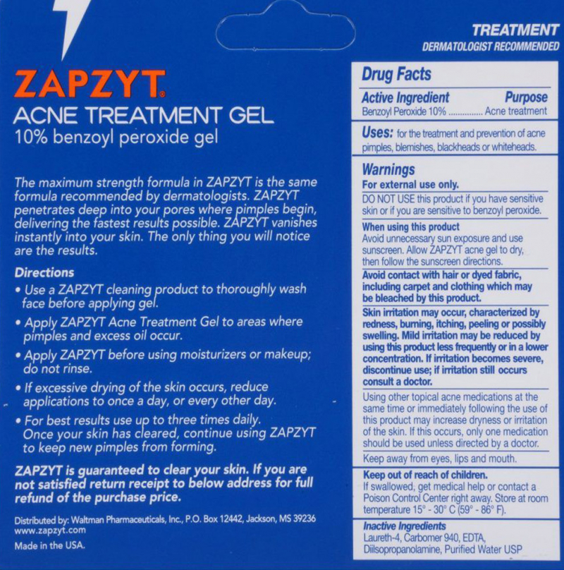 Gel đặc trị mụn trứng cá Zapzyt Acne Treatment Gel